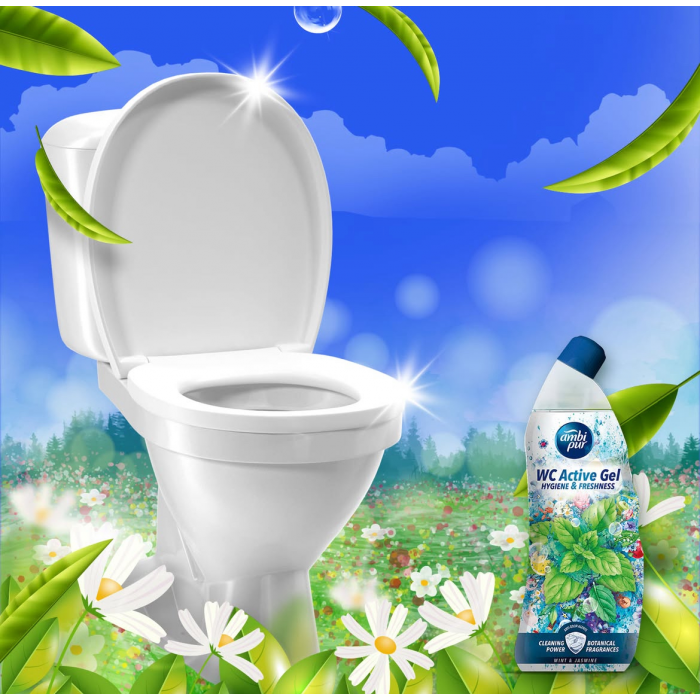 Гель для туалету Ambi Pur WC Botanical Fragrances М'ята і жасмин, 750 мл (820956) - 